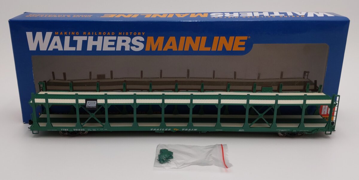 Walthers 910-8019 HO Penn Central Bi-Level Open Rack Auto Car #961930 LN/Box