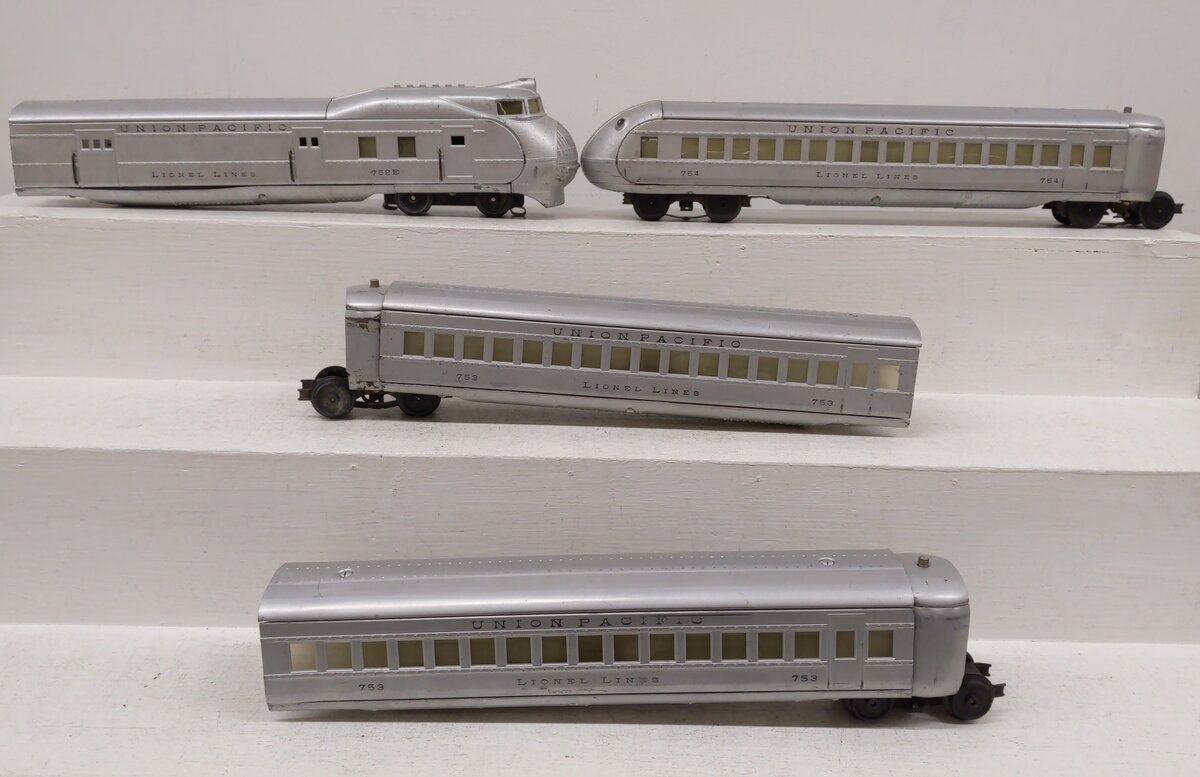 Lionel 752E Vintage O Prewar Union Pacific M10000 Streamliner Set VG