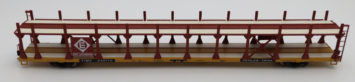 Walthers 910-8011 HO EL 89' Flatcar with Bi-Level Open Auto Rack RTR #940772