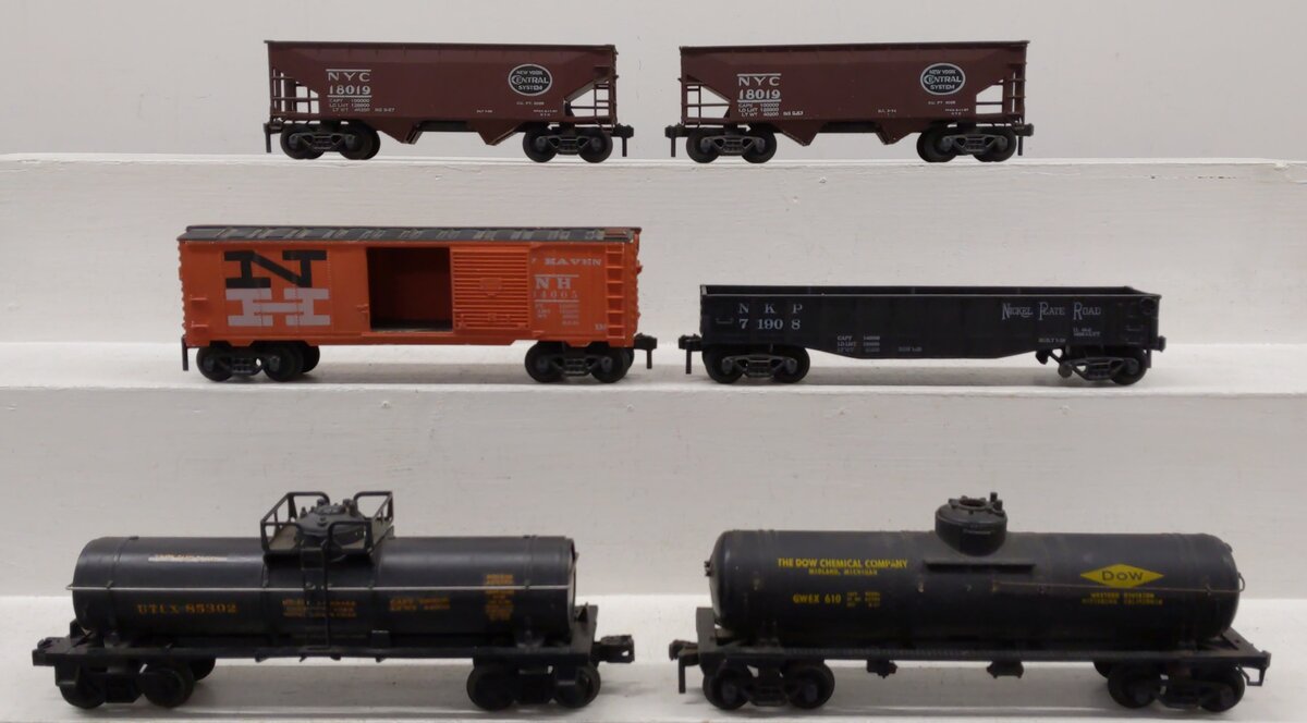 KMT & Lionel O Gauge Freight Cars: 18019, 34005, 85302, 610, 71908 [6] VG