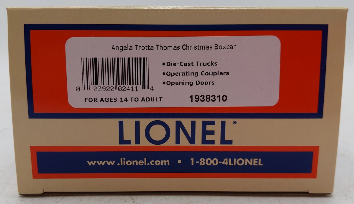 Lionel 1938310 O Angel Trotta Thomas Christmas Boxcar EX/Box