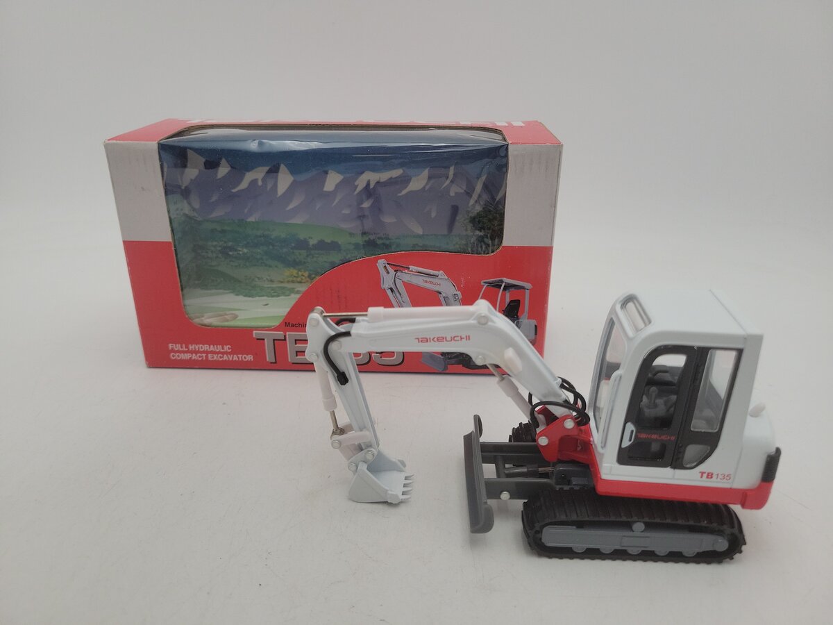 Takeuchi TB135 1:27 Scale Excavator w/Hydraulic Compactor Attachment EX/Box