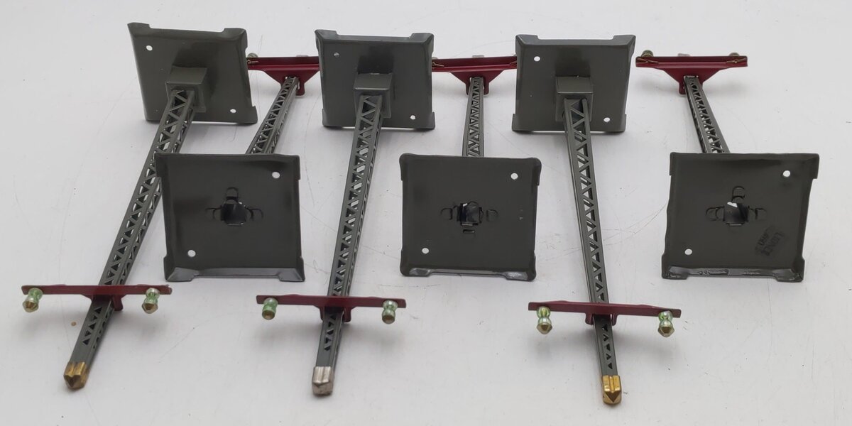 Lionel Prewar Standard Gauge Metal Telegraph Poles #60 [6] VG