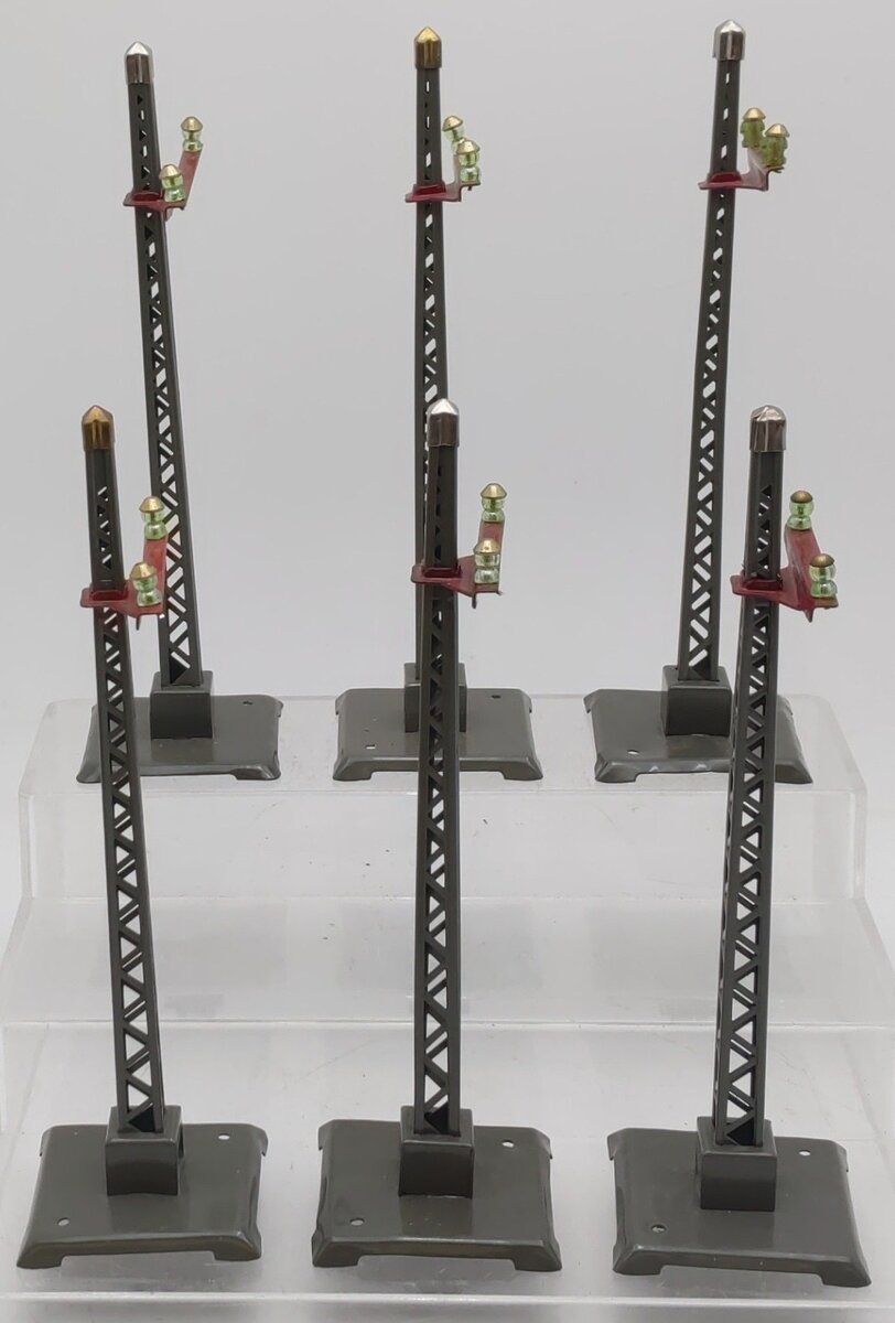 Lionel Prewar Standard Gauge Metal Telegraph Poles #60 [6] VG