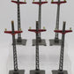 Lionel Prewar Standard Gauge Metal Telegraph Poles #60 [6] VG