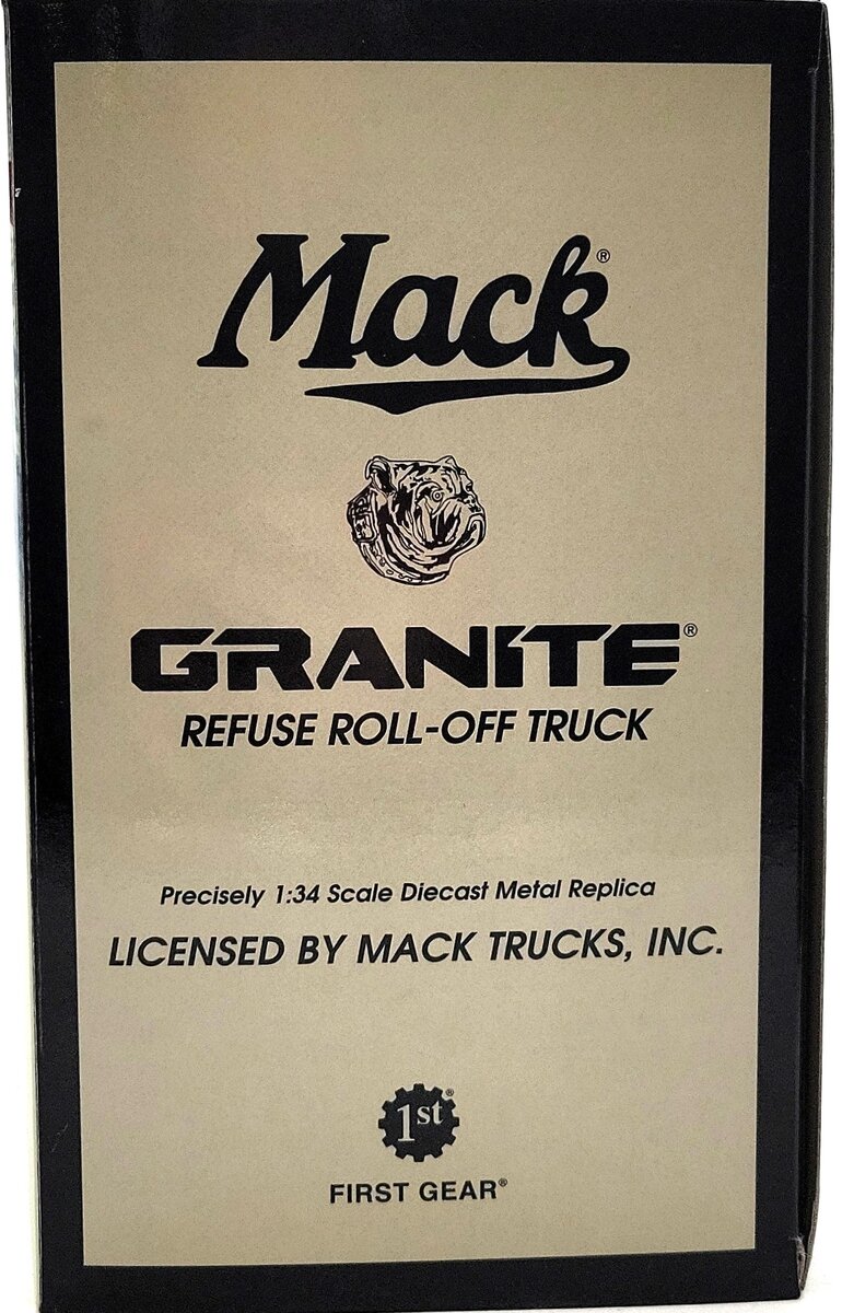 First Gear 19-3416 1:34 Mack Granite Roll-Off Refuse Truck LN/Box