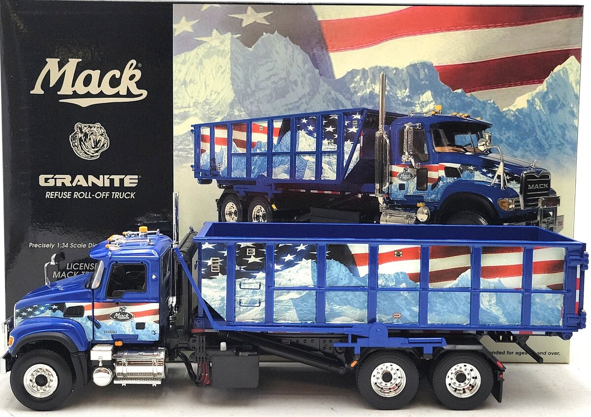 First Gear 19-3416 1:34 Mack Granite Roll-Off Refuse Truck LN/Box
