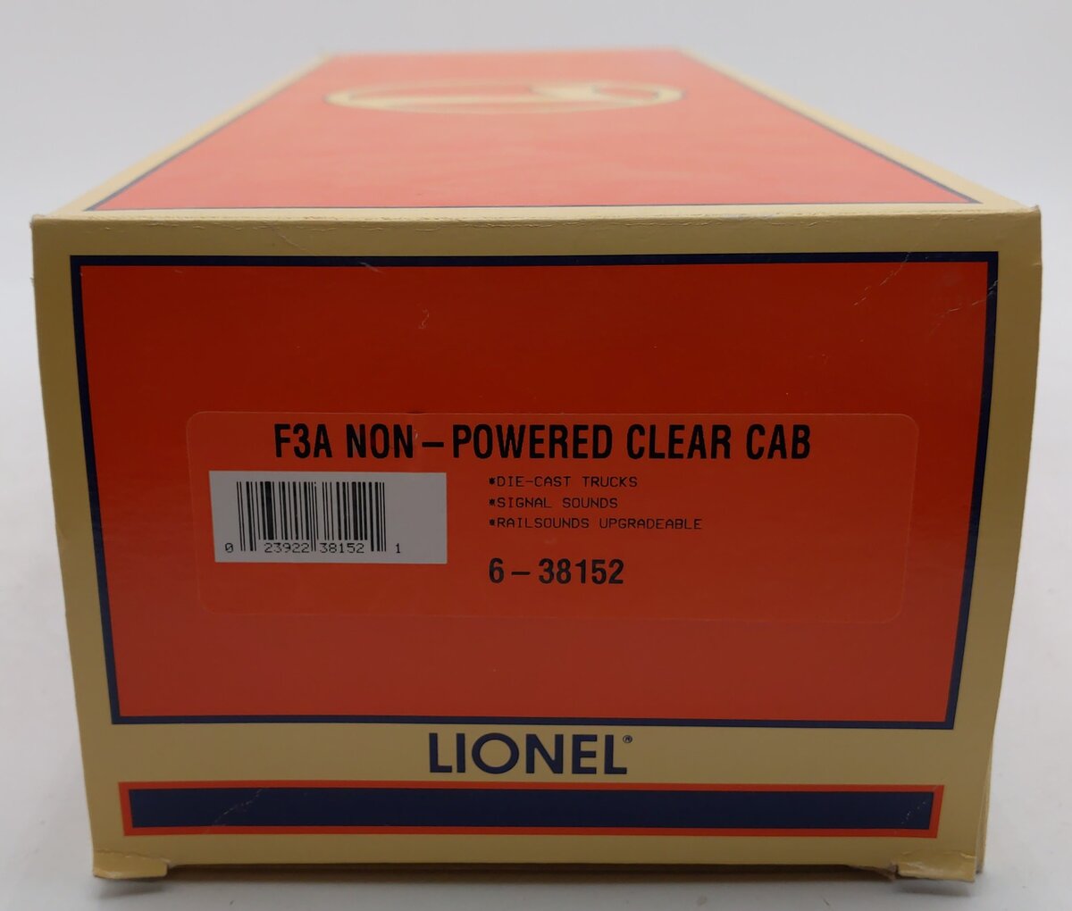 Lionel 6-38152 O Lionel Lines F3A Non-Powered Clear Cab Diesel Locomotive #1900 EX/Box