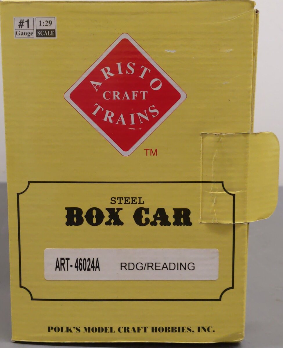 Aristo-Craft 46024 G Scale Reading Steel-Side Boxcar #18215 EX/Box