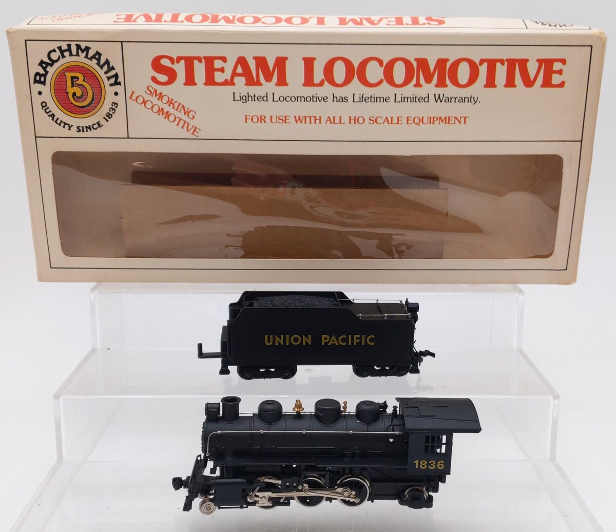 Bachmann 51501 HO Union Pacific 2-6-2 Prairie Steam Loco w/Smoke #1836 EX/Box