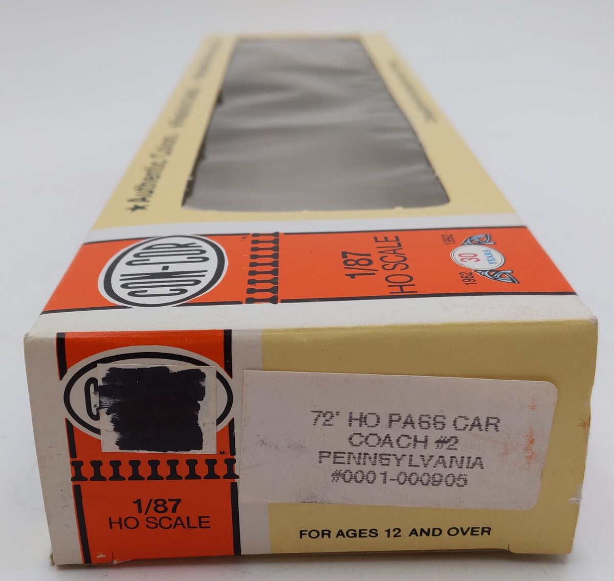 Con-Cor 0001-000905 HO Scale Pennsylvania Railroad 72' Coach Passenger Car #1827 LN/Box