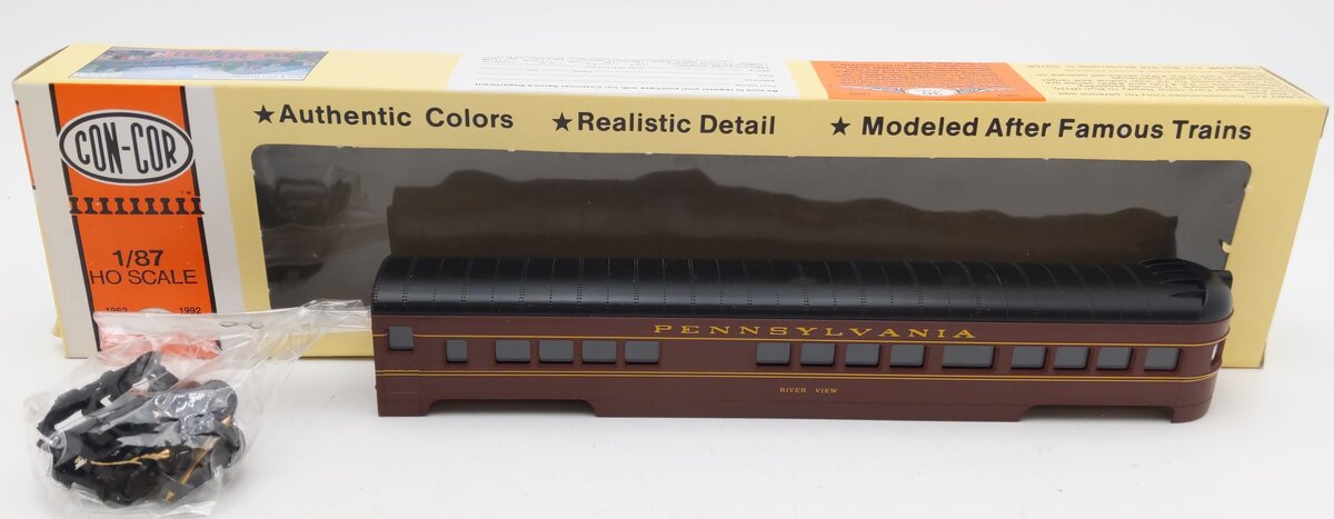 Con-Cor 001-000965 HO Scale Pennsylvania 72' River View Observation Car EX/Box
