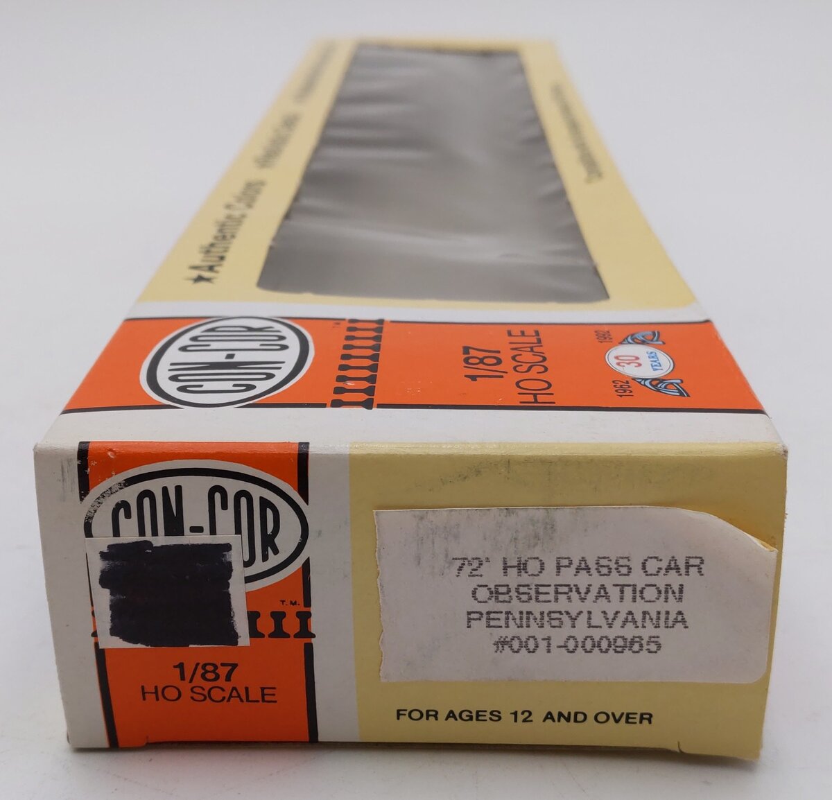 Con-Cor 001-000965 HO Scale Pennsylvania 72' River View Observation Car EX/Box