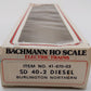 Bachmann 41-670-03 HO Burlington Northern SD 40-2 Diesel #6836 EX/Box