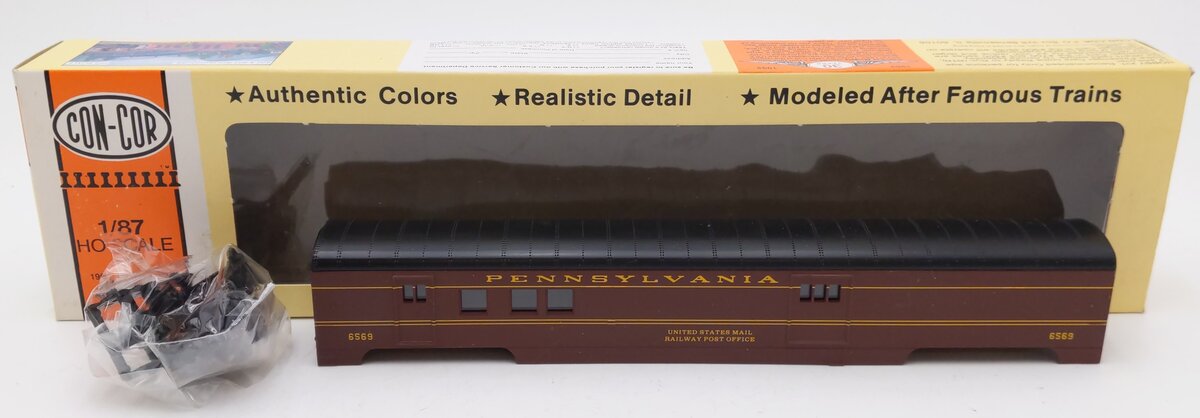 Con-Cor 001-000925 HO Scale Pennsylvania RPO Passenger Car #6569 EX/Box