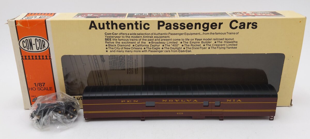 Con-Cor 0001-1025 HO Scale Pennsylvania RR 72' Baggage Car #6035 VG/Box