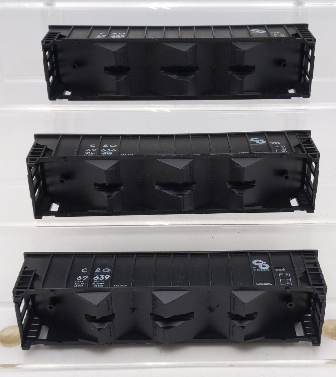 McKean 257 HO Chesapeake & Ohio 100 Ton Hopper Cars (Pack of 3) EX/Box