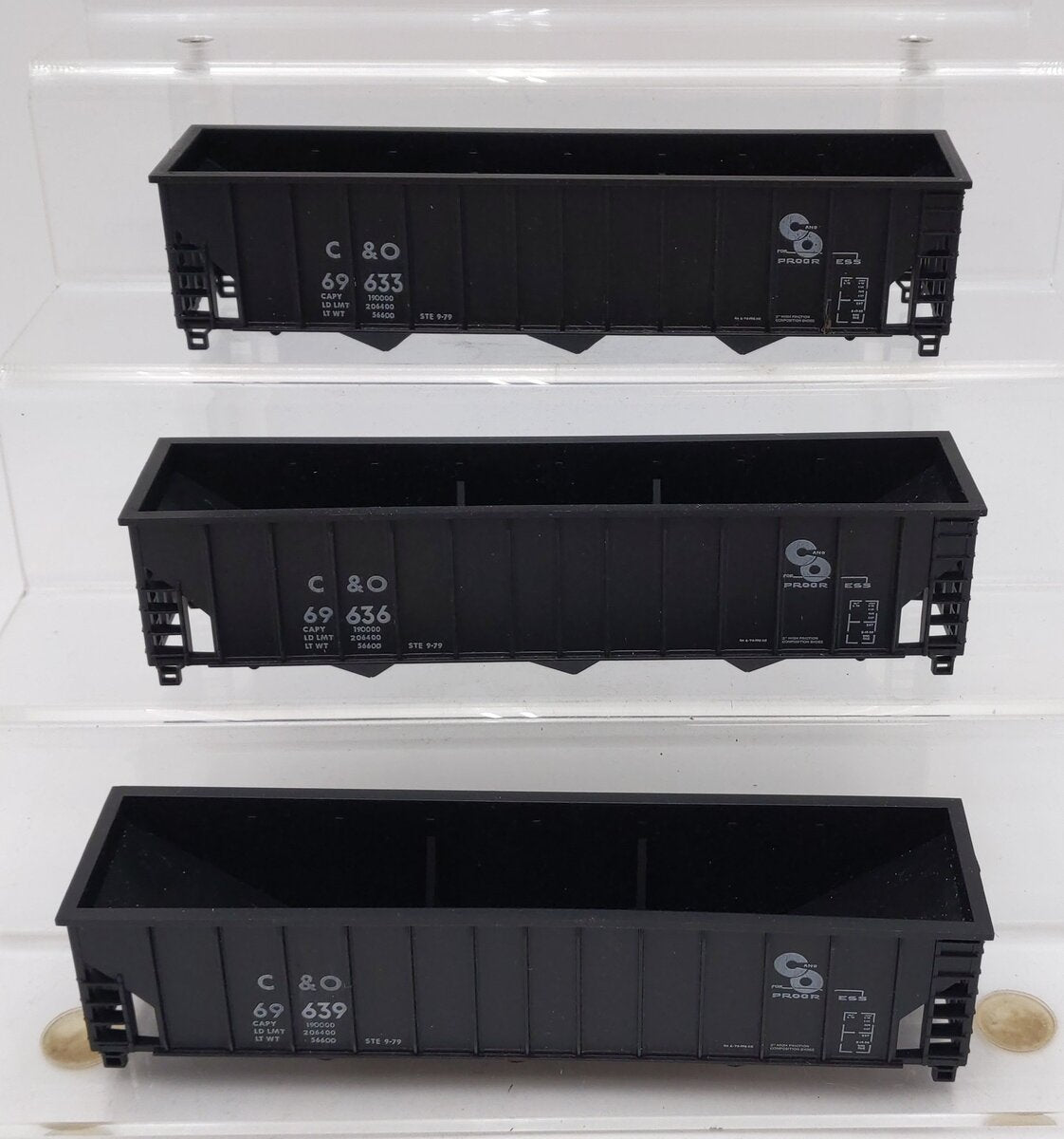 McKean 257 HO Chesapeake & Ohio 100 Ton Hopper Cars (Pack of 3) EX/Box