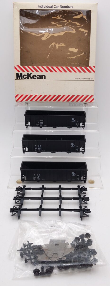McKean 257 HO Chesapeake & Ohio 100 Ton Hopper Cars (Pack of 3) EX/Box