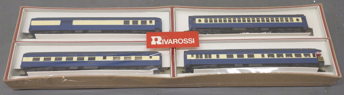Rivarossi 2684 HO Scale The Blue Comet Passenger Cars (Set of 4) NIB