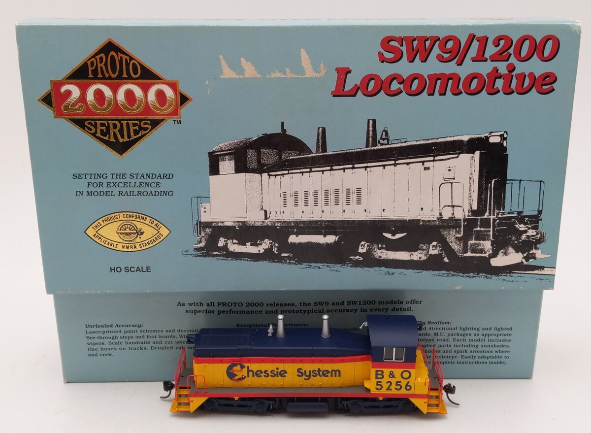 Proto 2000 8815 HO B&O Chessie SW9/1200 Diesel Locomotive #5256 EX/Box