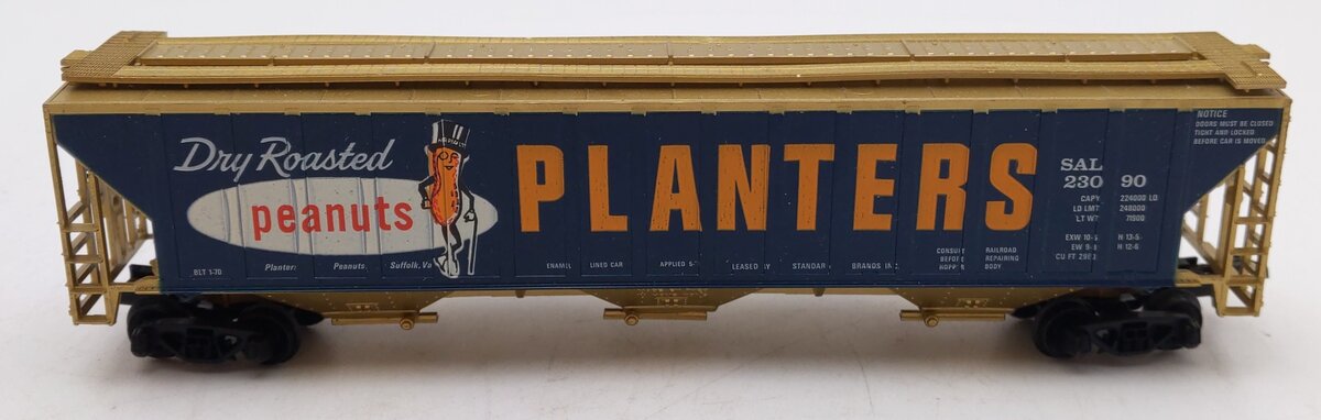Tyco 359C HO Scale Planters Peanuts 3-Bay Covered Hopper #23090 VG/Box