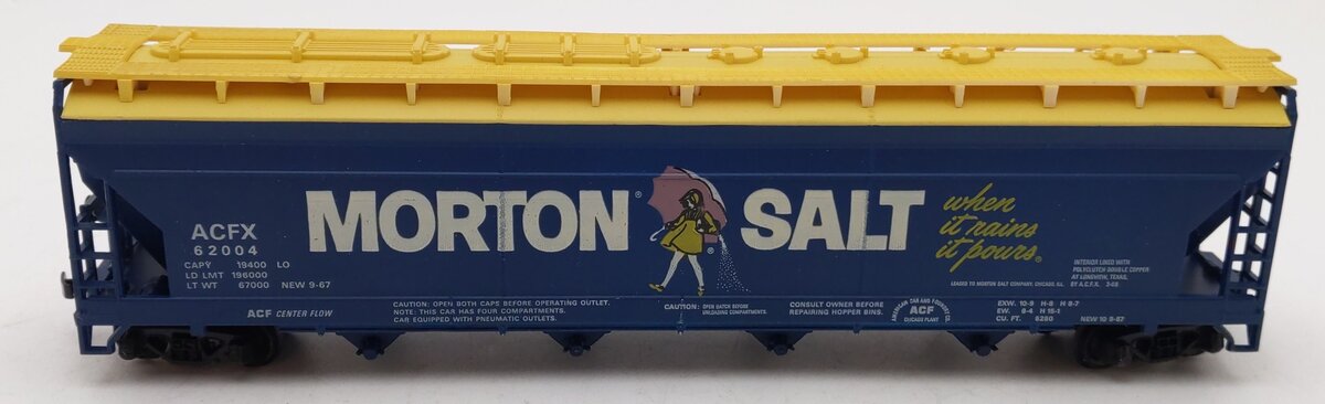 Tyco 358B HO Scale Morton Salt Center Flow Hopper Car #62004 EX/Box