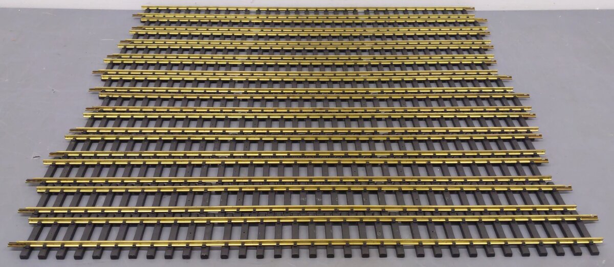 Aristo-Craft 11070 Euro Brass 3' Straight Track Sections (12) VG/Box