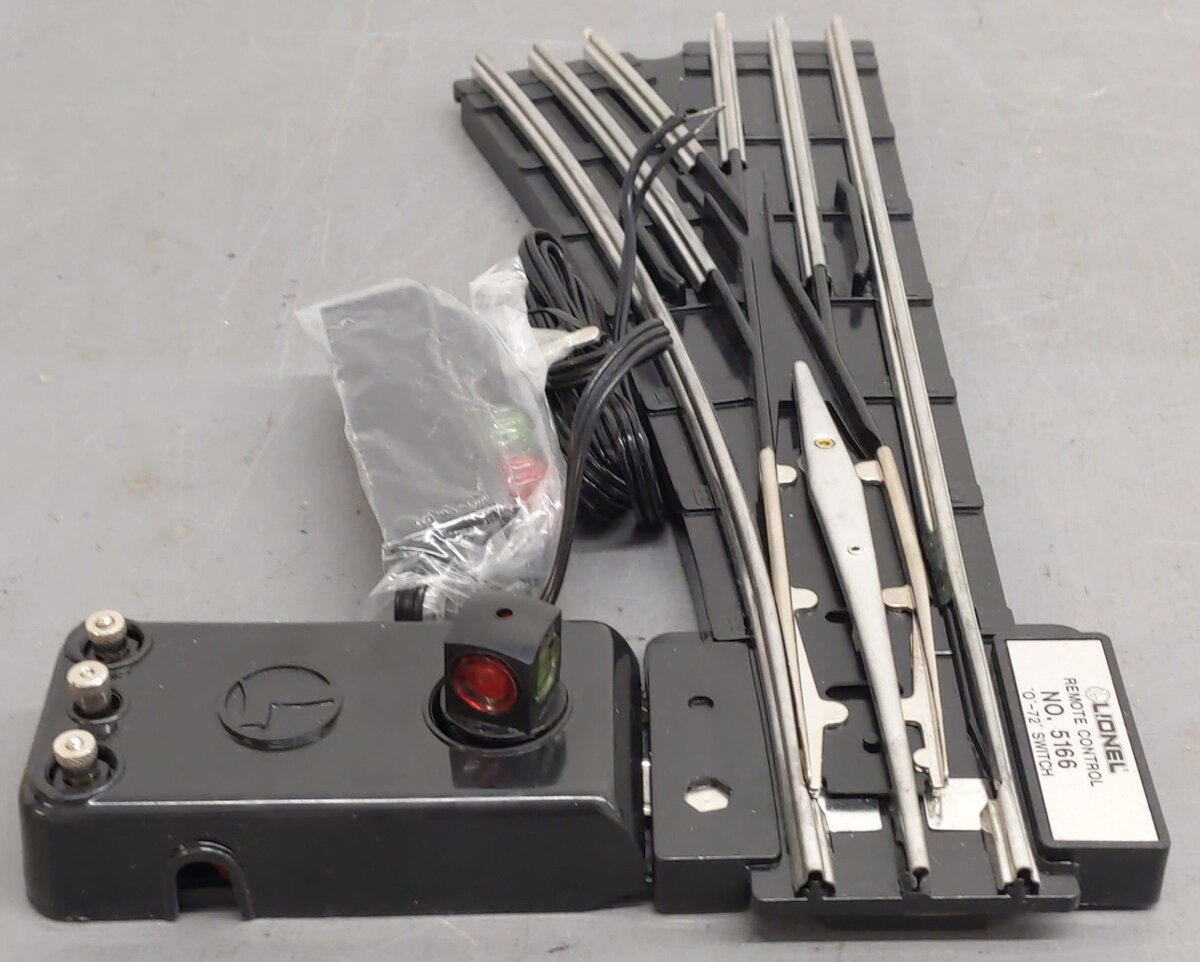 Lionel 6-5166 O72 Left Hand Remote Switch/Turnout EX/Box