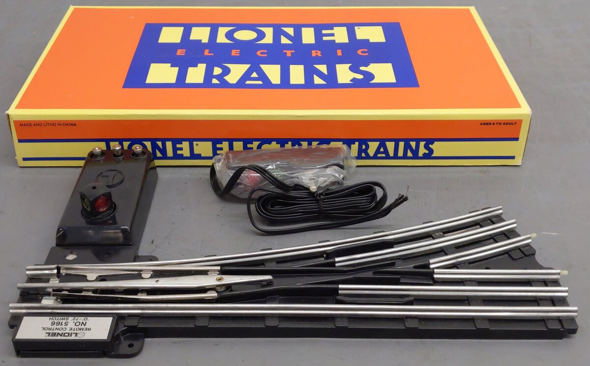 Lionel 6-5166 O72 Left Hand Remote Switch/Turnout EX/Box