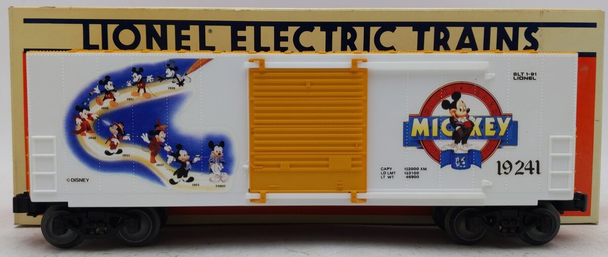 Lionel 6-19241 O Gauge Disney Mickey Mouse Hi Cube Boxcar #19241 EX/Box