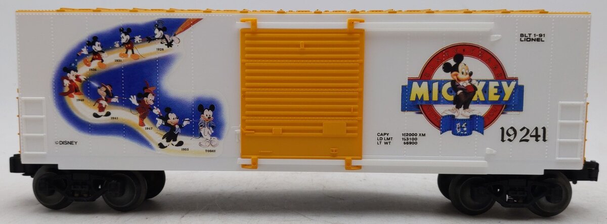 Lionel 6-19241 O Gauge Disney Mickey Mouse Hi Cube Boxcar #19241 EX/Box