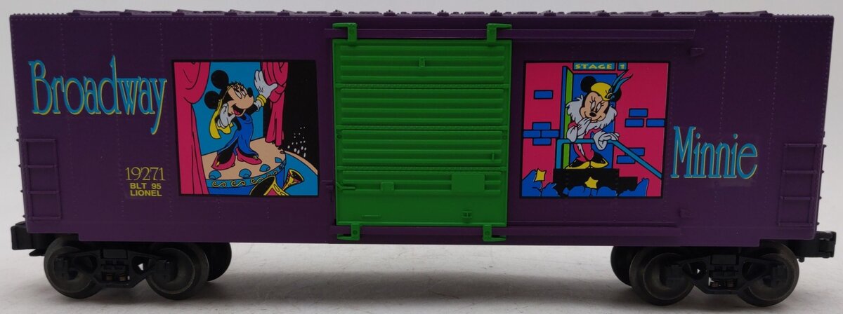 Lionel 6-19271 O Gauge Disney Broadway Minnie Mouse Hi-Cube Boxcar EX/Box
