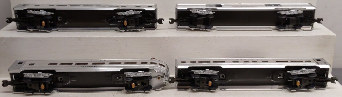MTH 20-6016 O Gauge Santa Fe 60' Aluminum Passenger Cars (Set of 4) EX/Box