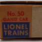 Lionel 50 Vintage O Gauge Postwar Motorized Gang Car w/3 Figures VG/Box