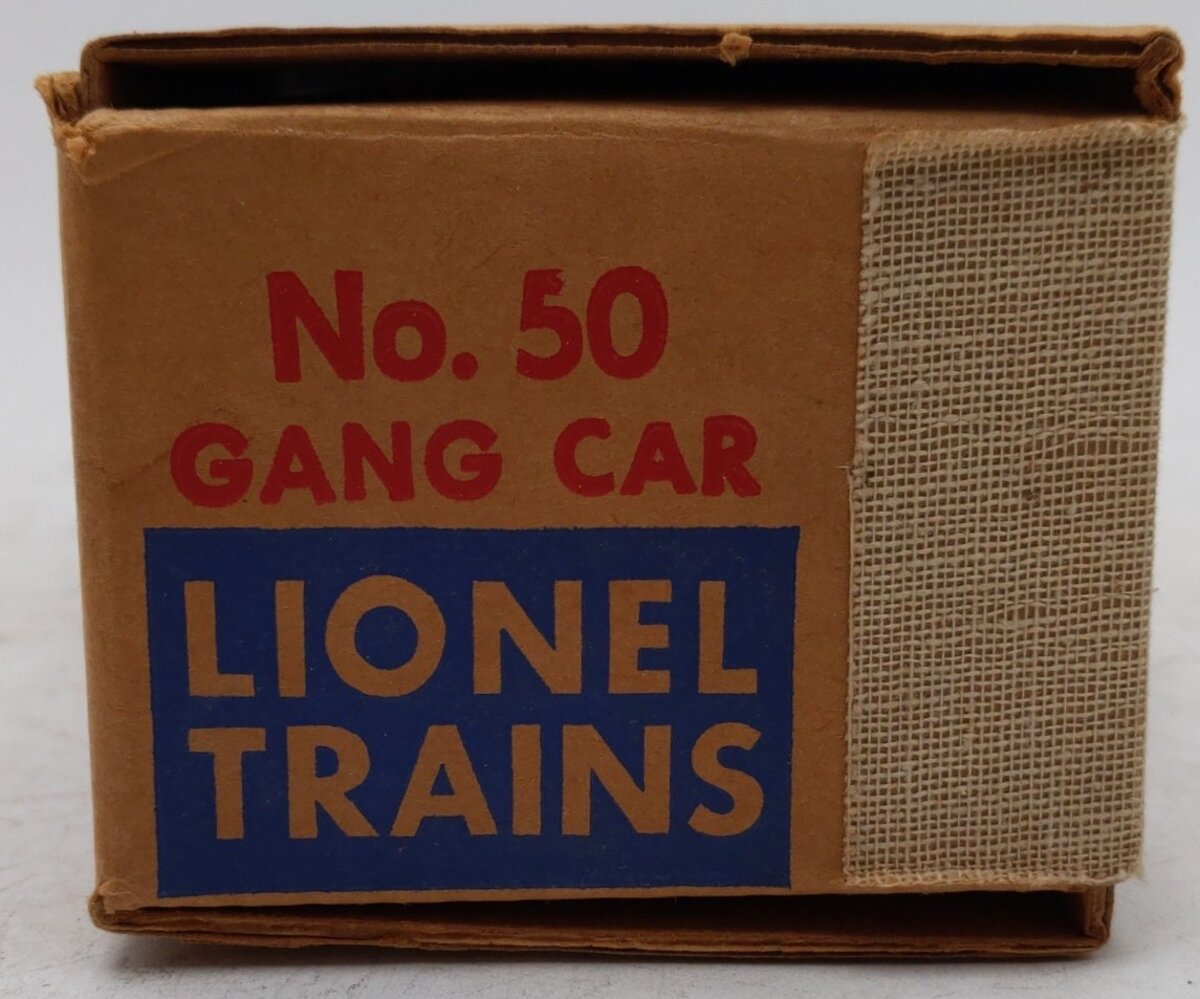 Lionel 50 Vintage O Gauge Postwar Motorized Gang Car w/3 Figures VG/Box