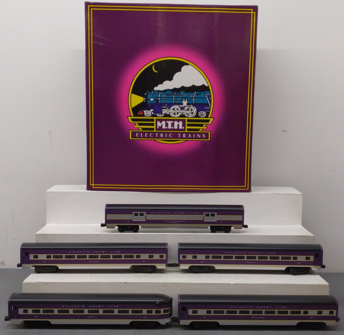 MTH 20-6500 O Atlantic Coast Line 70' Aluminum Passenger Car Set (Set of 5) EX/Box