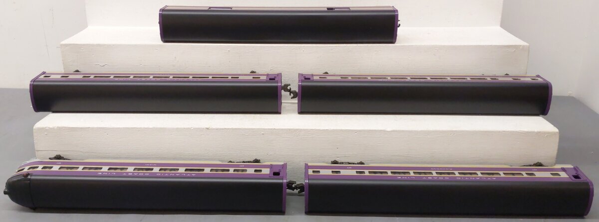 MTH 20-6500 O Atlantic Coast Line 70' Aluminum Passenger Car Set (Set of 5) EX/Box