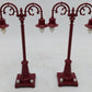MTH 20-1019 O No.54 Maroon Lamp Post Set EX/Box