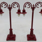 MTH 20-1019 O No.54 Maroon Lamp Post Set EX/Box