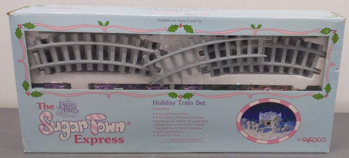 Enesco 152595 Sugar Town Holiday Express G Gauge Steam Train Set EX/Box