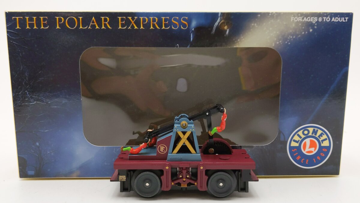 Lionel 6-28425 O Gauge Polar Express Motorized Elf Handcar EX/Box