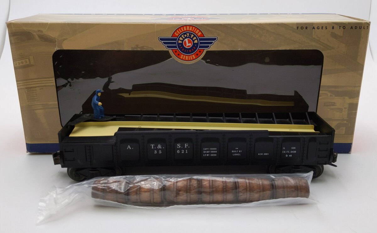 Lionel 6-26757 PWC 35621 O Gauge AT&SF Operating Barrel Car EX/Box