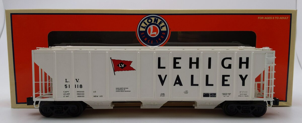 Lionel 6-17192 O Gauge Lehigh Valley PS-2 Hopper Car #51118 EX/Box