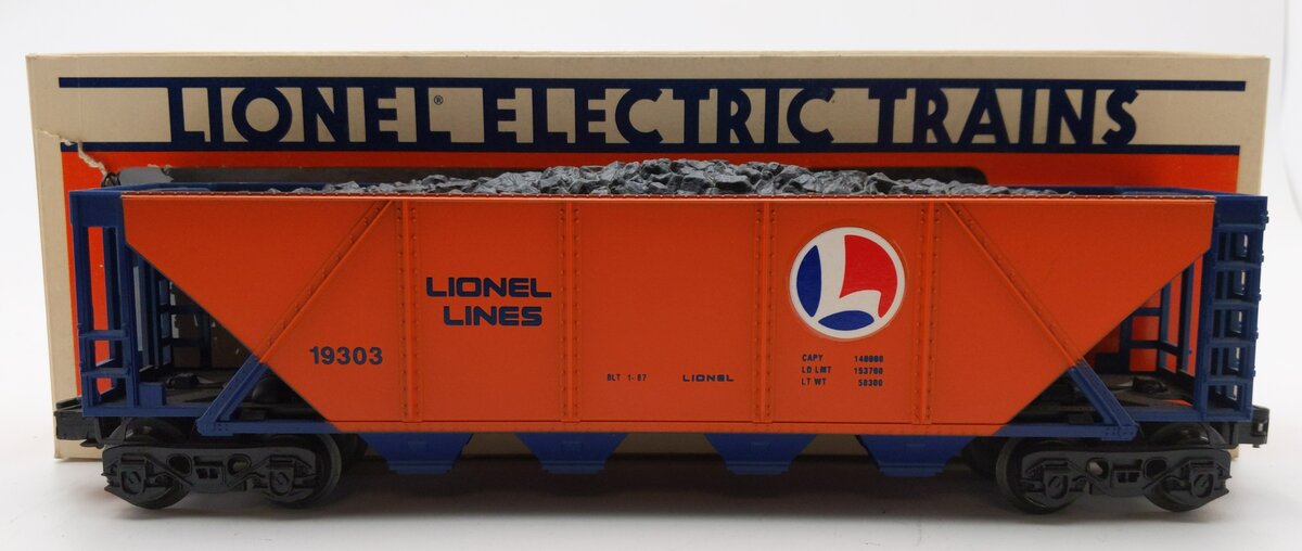 Lionel 6-19303 O Gauge Lionel Lines Quad Hopper with Coal Load #19303 EX/Box