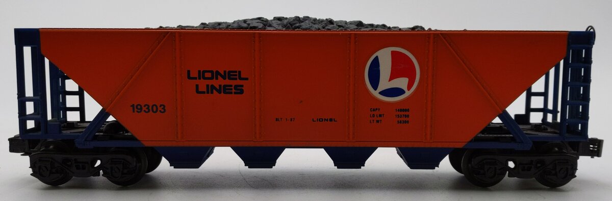 Lionel 6-19303 O Gauge Lionel Lines Quad Hopper with Coal Load #19303 EX/Box