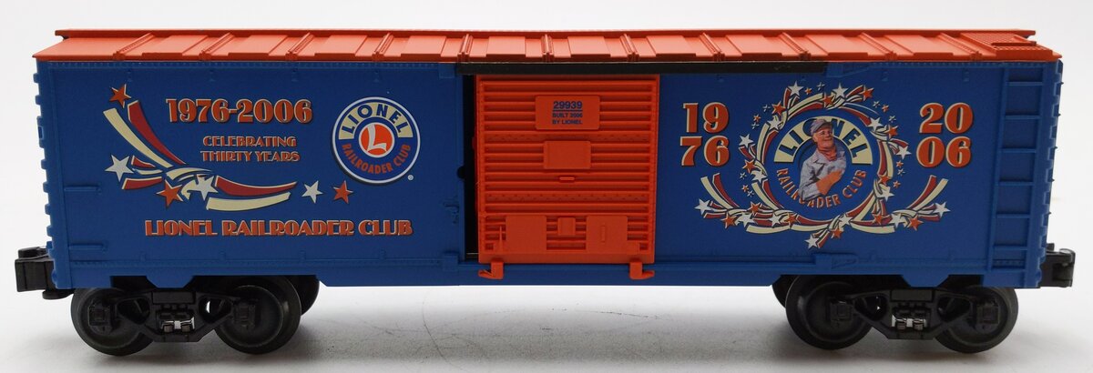 Lionel 6-29939 O Gauge 2006 Lionel Railroader‘s Club Anniversary Boxcar LN/Box