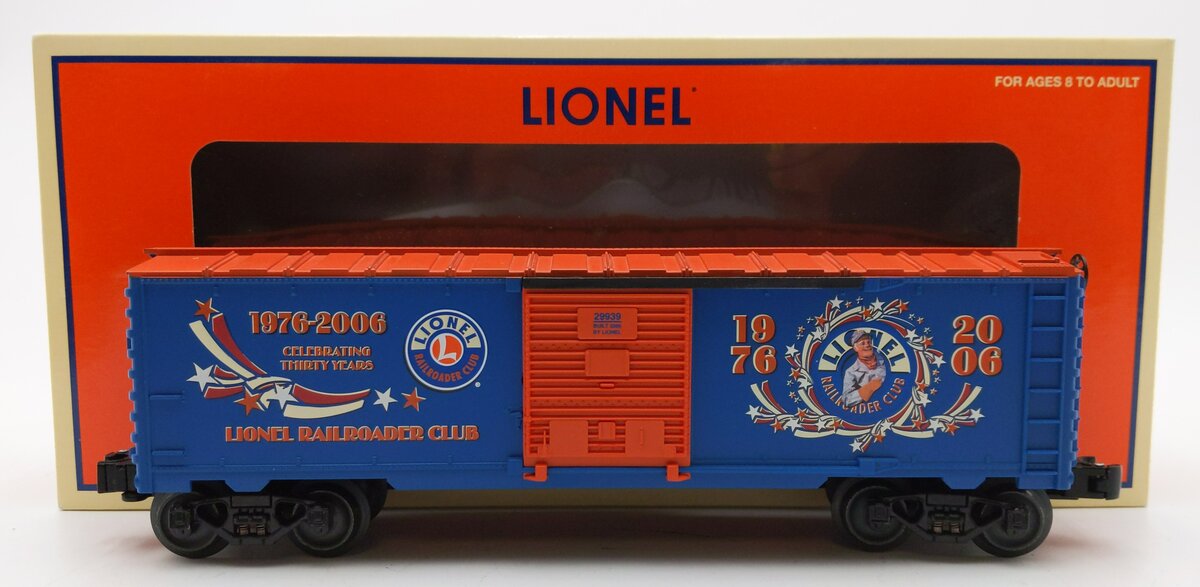 Lionel 6-29939 O Gauge 2006 Lionel Railroader‘s Club Anniversary Boxcar LN/Box