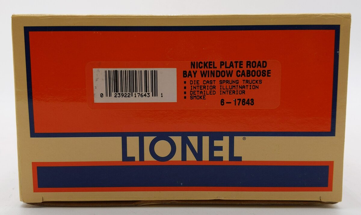 Lionel 6-17643 O Gauge Nickel Plate Road Lighted Caboose #480 LN/Box