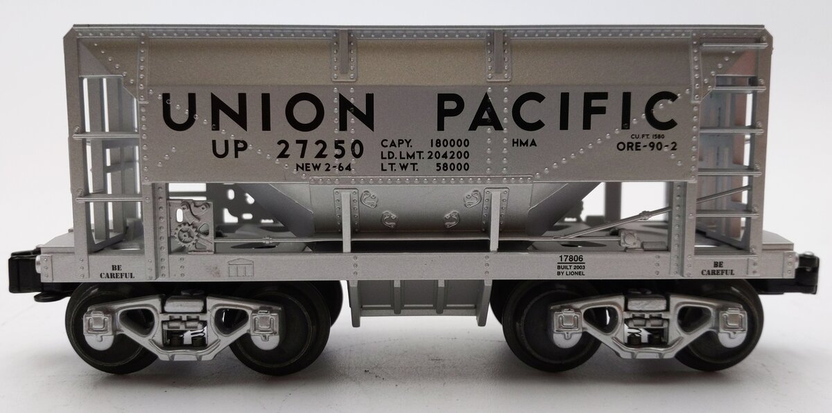 Lionel 6-17806 O Gauge Union Pacific Ore Hopper Car w/o Coal Load  #27250 EX/Box